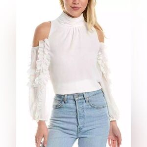 Vince Camuto White Cold Shoulder Top Size XL NWOT